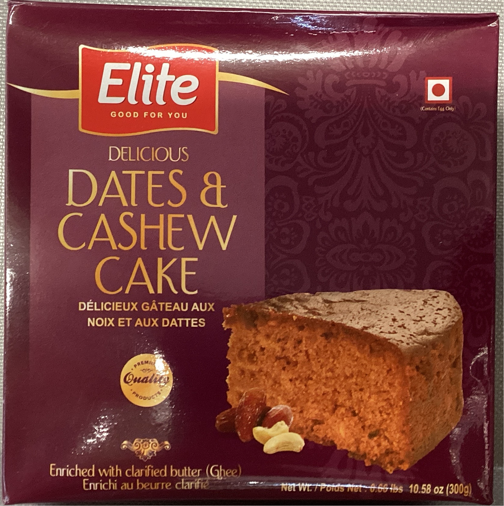 Elite Dates & Cashew Cake 300g