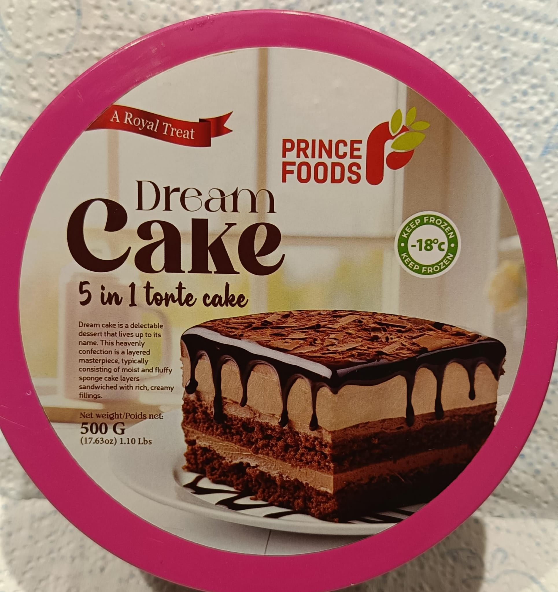 Prince foods dream cake 500g